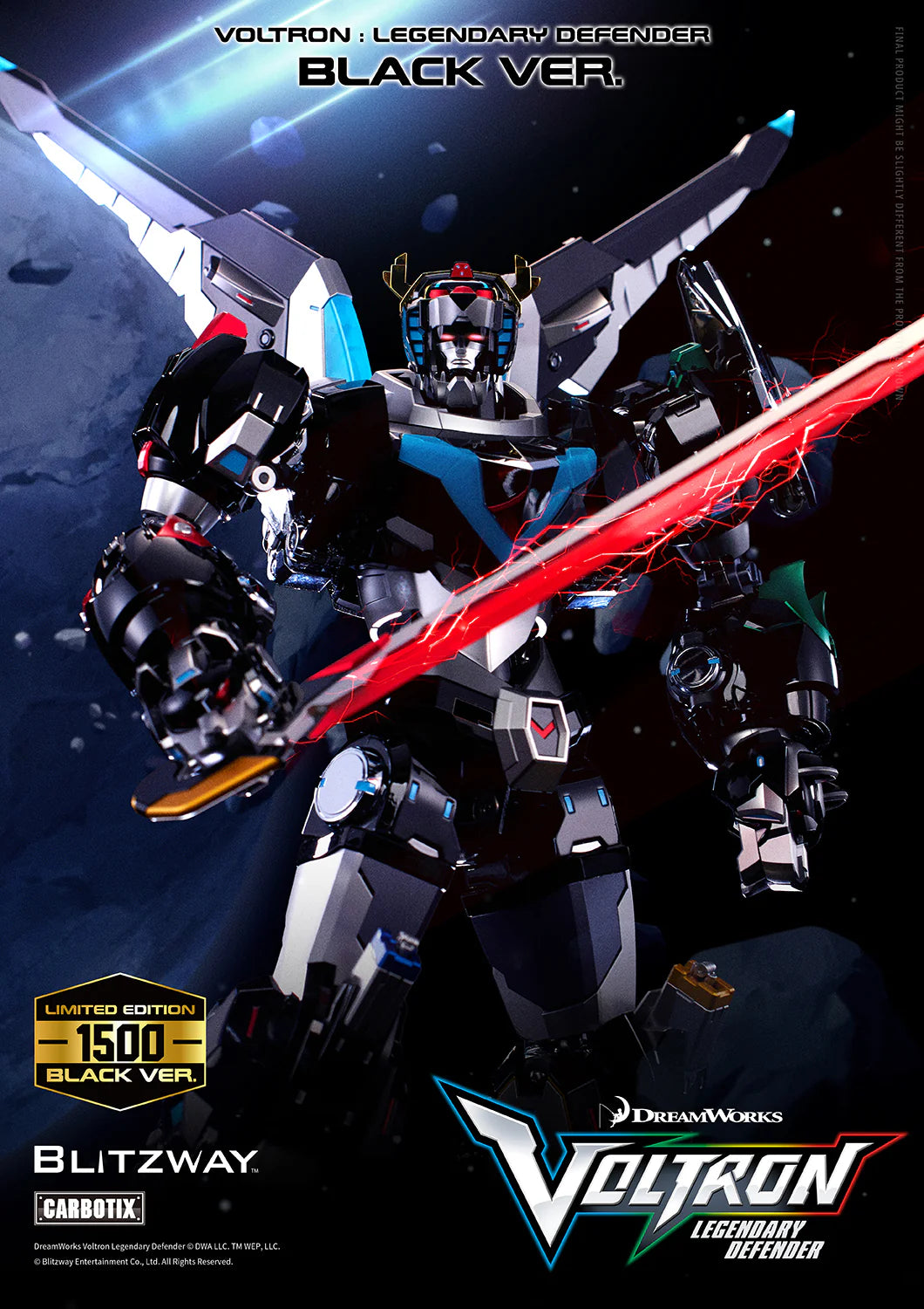 (pre order item) Blitzway Carbotix Voltron: Legendary Defender (Black Ver.)